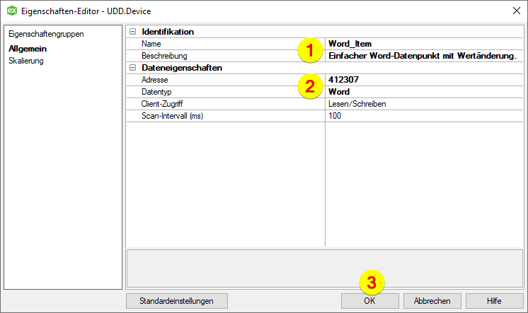 KEPServerEX-Anleitung_TCP Protokoll mit UDD Treiber_Tag anlegen 2